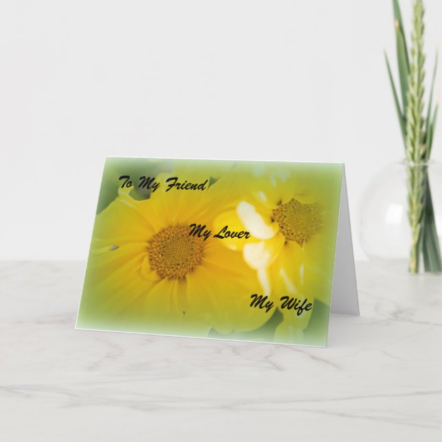 Cartão Dia das mães para minha esposa (Frente)