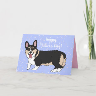 Cartão Dia das Mães Pembroke Welsh Corgi