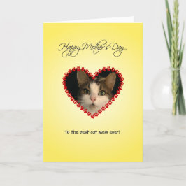 Cartão Dia das mães personalizado da mamã do gato