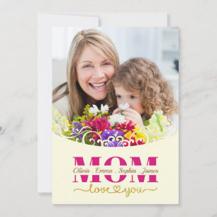 Cartão Dia das Mães Personalizado I Foto & Mensagem Pesso