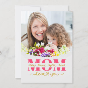 Cartão Dia das Mães Personalizado I Foto & Mensagem Pesso