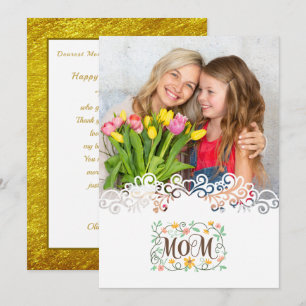 Cartão Dia das Mães Personalizado I Foto & Mensagem Pesso