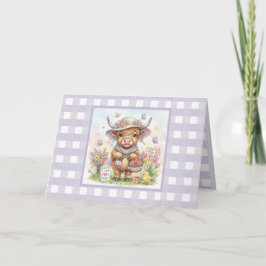 Cartão Dia das Mães Personalizado Vaca das Terras Altas X