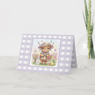 Cartão Dia das Mães Personalizado Vaca das Terras Altas X
