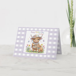 Cartão Dia das Mães Personalizado Vovó Highland Cow Ca