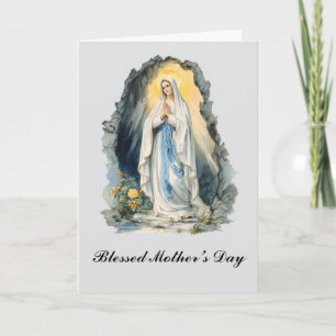 Cartão Dia das Mães Religiosas Nossa Senhora de Lourdes M