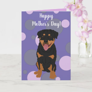 Cartão Dia das Mães Rottweiler