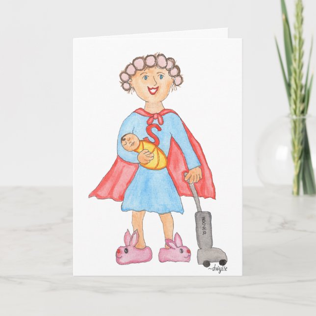 Cartão Dia das Mães Super Mãe (Frente)