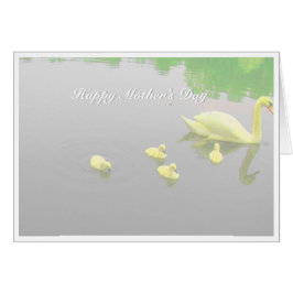 Cartão Dia das Mães Swan Lake