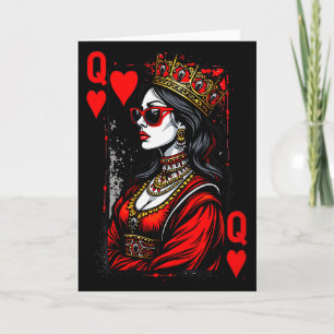 Cartão Dia das Mulheres Carta Rainha de Copas Dia dos Nam