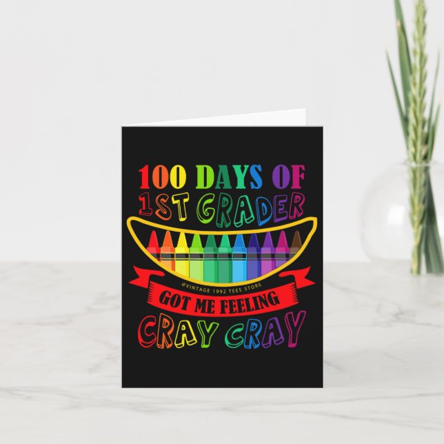 Cartão Dia De 1 rua Me Fez Sentir Professora De Cray Cray (Frente)