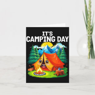 Cartão Dia de acampamento feliz ao ar livre amante de ave