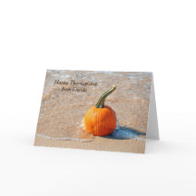 Dia de Ação de Graças Abóbora na Praia 