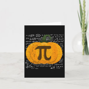 Cartão Dia de Ação de Graças da Turquia Pumpkin Pie Pi Fr