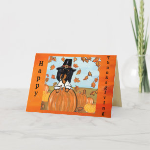 Cartão Dia de Ação de Graças Doxie