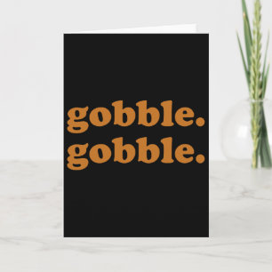 Cartão Dia de Ação de Graças Gobble Gobble Turkey Trot En