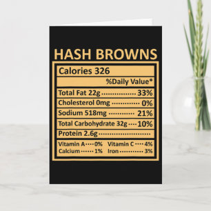 Cartão Dia de Ação de Graças Natal Hash Browns Divertidos