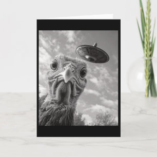 Cartão Dia de Ação de Graças Ufo Selfie Peru Funny 