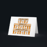 Cartão Dia de Apreciação de Ginger Cat - 1º de setembro<br><div class="desc">Uma equipe de gatinhos de desenho animado em pé nas patas de trás. Os gatos estão segurando longas faixas laranja que dizem "Celebrando o dia da apreciação do gato gengibre".</div>