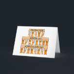 Cartão Dia de Apreciação de Ginger Cat - 1º de setembro<br><div class="desc">Uma equipe de gatinhos de desenho animado em pé nas patas de trás. Os gatos estão segurando longas faixas laranja que dizem "Celebrando o dia da apreciação do gato gengibre".</div>