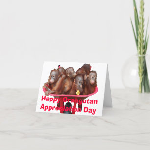 Cartão Dia de Apreciação de Orangutan