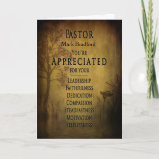Cartão Dia de Apreciação do Pastor - Terra - Nome Inserir