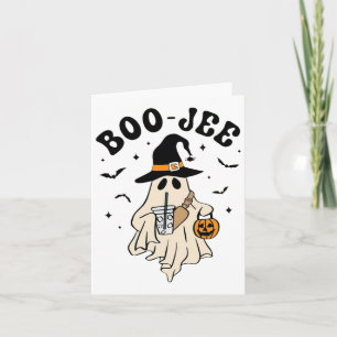 Cartão Dia de as Bruxas engraçado Boo Jee Ghost Cute