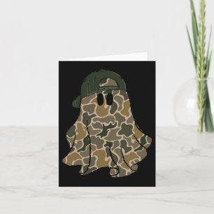 Cartão Dia de as Bruxas engraçado Camouflage Camo Ghost H