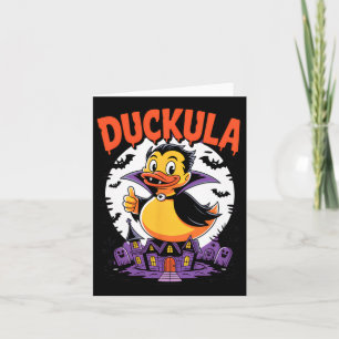 Cartão Dia de as Bruxas engraçado Costume Vampiro Pato de