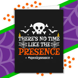 Cartão Dia de as Bruxas engraçado Crossbones do crânio do