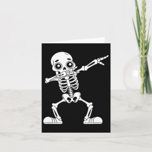 Cartão Dia de as Bruxas engraçado Dabbing Skeleton Skull