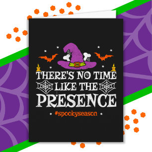 Cartão Dia de as Bruxas engraçado de Chapéu de Bruxa de E