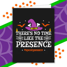 Cartão Dia de as Bruxas engraçado de Chapéu de Bruxa de E