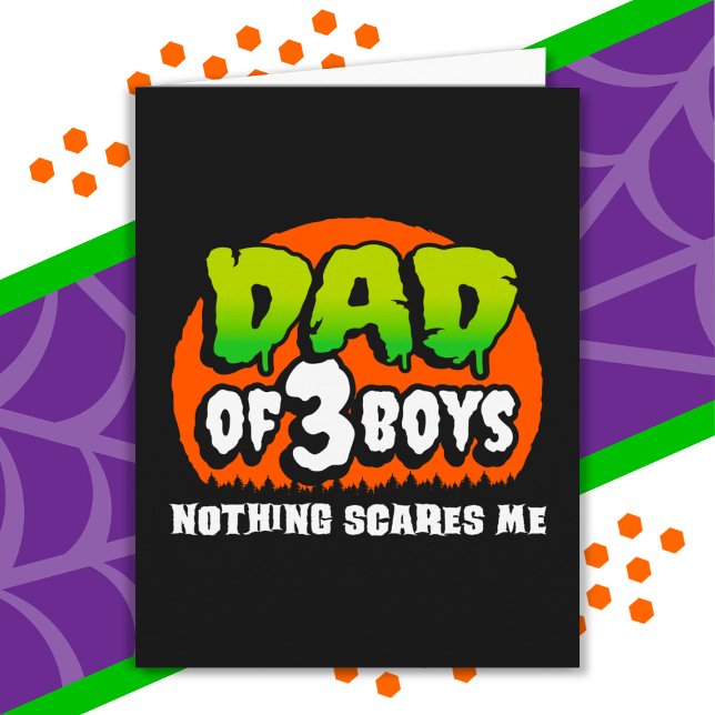 Cartão Dia de as Bruxas engraçado Nada me assusta Pai de  (Criador carregado)