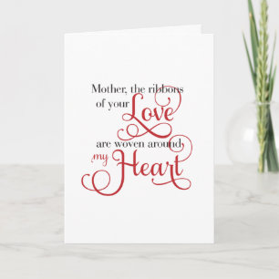 Cartão Dia de as mães, as fitas do seu amor
