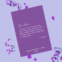 Cartão Dia de as mães bonitinho a perde