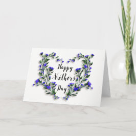 Cartão Dia de as mães - Bonito Coração Floral 2