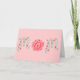 Cartão Dia de as mães bonito da Floral