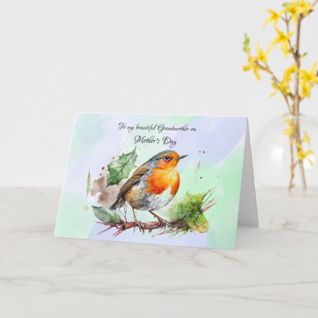 Cartão Dia de as mães da avó (Flor Amarela)