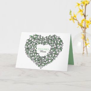 Cartão Dia de as mães de arte com pinças de buquê da f