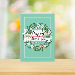 Cartão Dia de as mães de cores favorito da mãe