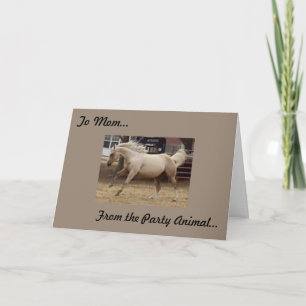 Cartão Dia de as mães - De Festa Animal