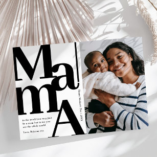 Cartão Dia de as mães de Fotografia da Mama Negra