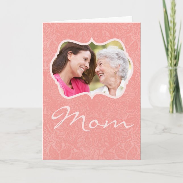 Cartão Dia de as mães de Fotografias Personalizado (Frente)