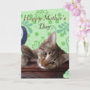 Cartão Dia de as mães de Kitten Bonito