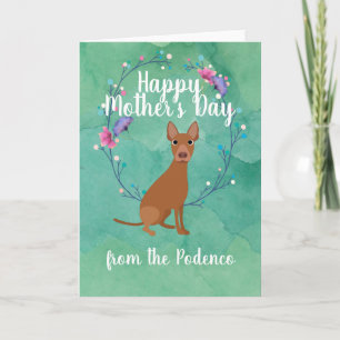 Cartão Dia de as mães de Mãe de Cachorro Personalizáve