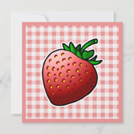 Cartão Dia de as mães de Morango Vermelho