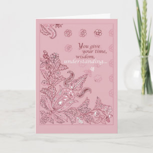 Cartão Dia de as mães de Paisley Rosa