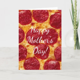 Cartão dia de as mães de pizza pepperonis