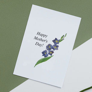 Cartão Dia de as mães de Saudação Floral Botânica Lily